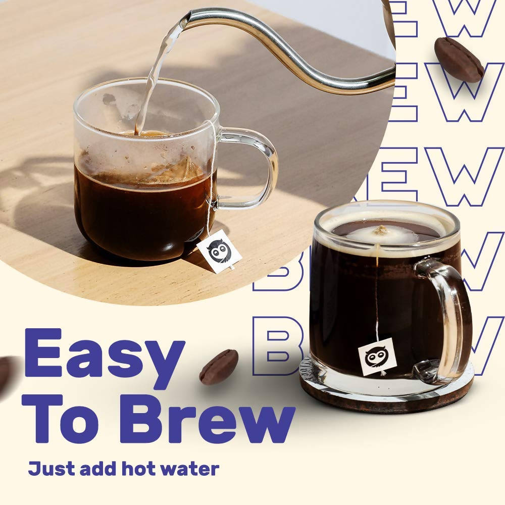 Sleepy Owl Coffee Dark Roast Hot Brew Bags - Pack of 1 - 10 Bags
